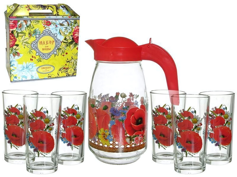 Набор для воды 7 предметов "Маковое поле"