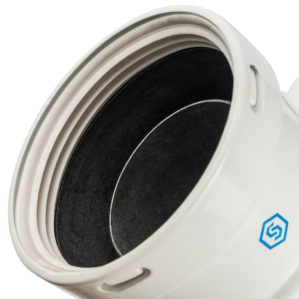 Элемент дымохода вертикальный  Ø80  п/м с патрубком для отвода конденсата