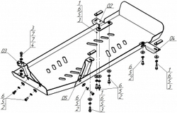 Защита стальная 3 мм Б  Oting Paladin; V=2,0; с 2023 г MOTODOR.18601