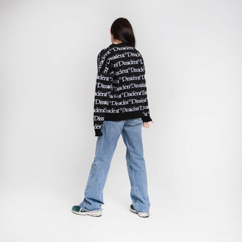 Кардиган Dissident Logo Pattern Черный