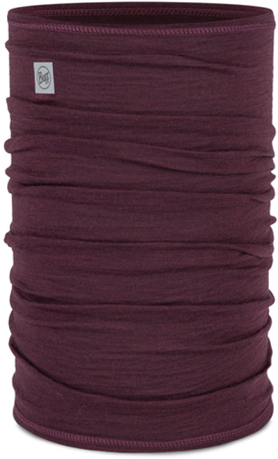 Шерстяной шарф-труба Buff Merino Lightweight Solid Garnet