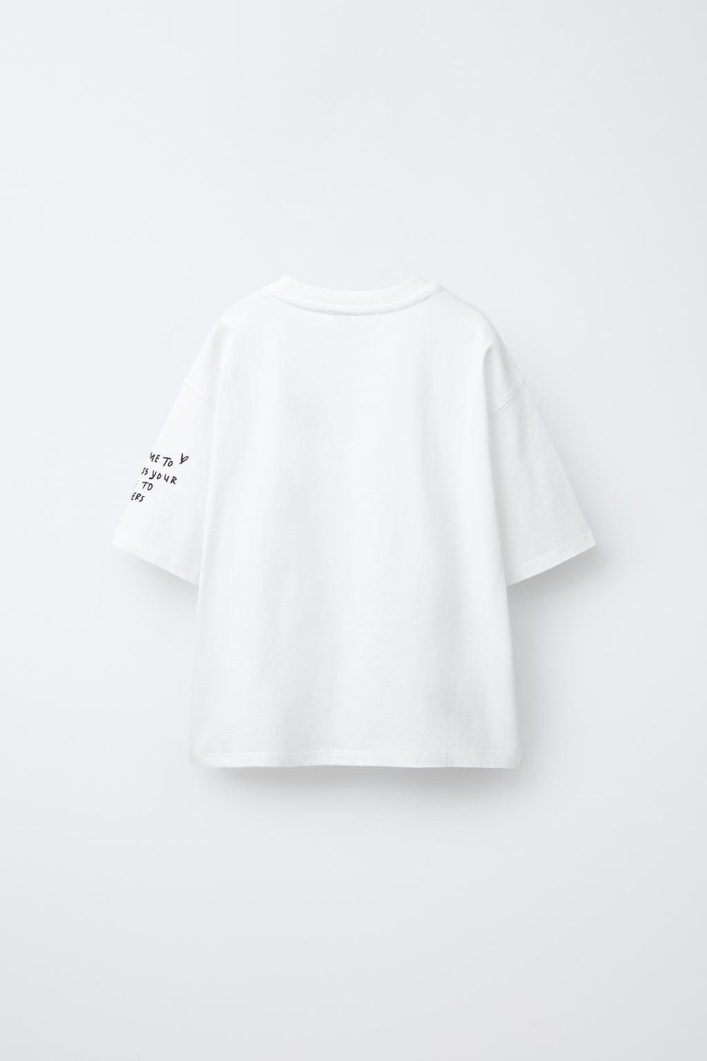 ZARA ФУТБОЛКА С НАДПИСЯМИ И НАШИВКОЙ, БЕЛЫЙ