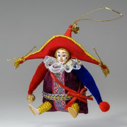 Елочная игрушка Клоун в большой шляпе