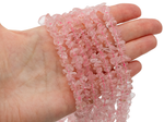 Нить бусин из розового кварца 8-11мм (галька)