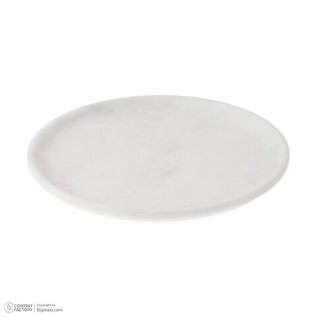 Тарелка ручной работы из натурального камня Azna Crystal White Marble персидский шелковый мрамор диаметр 20 см 6-3. 750