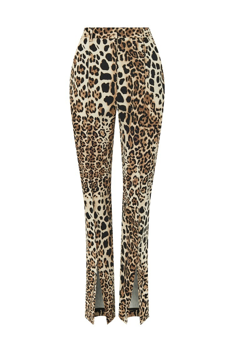 Trousers "Wild Cat" Slit Leopard