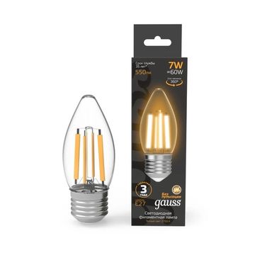 Лампа светодиодная Filament Свеча E27 7W 2700K 103802107 Gauss