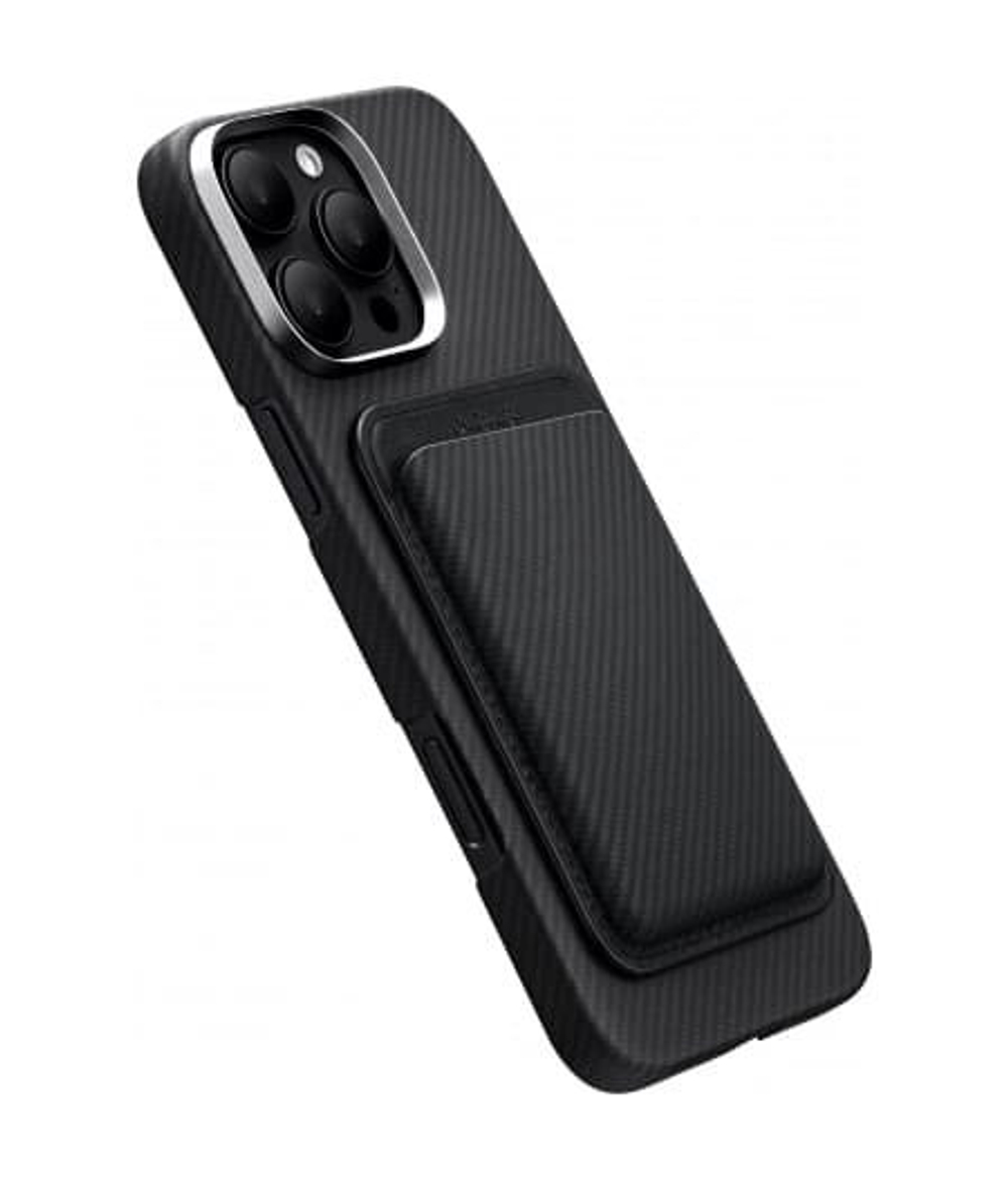 Чехол Pitaka MagSafe Woven Wallet, Black/Grey (MWW2401)