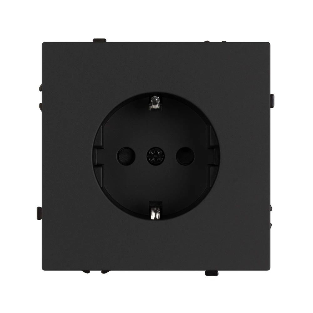 Механизм электрической розетки SCT-NOBE-MEU1-SFPL-BK (230V, 16A) (Arlight, Черный оникс) 054277