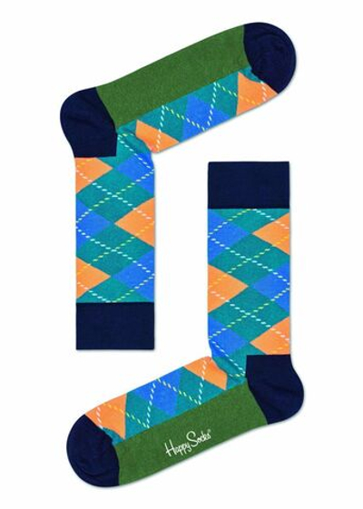 Носки унисекс Argyle Sock в клетку (Размер: 29) (Цвет: разноцветный)