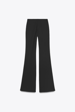 ZARA БРЮКИ FLARE ИЗ КРЕПА, ЧЕРНЫЙ