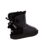 Угги Mini Bailey Bow Fur Brush Metallic Boot Black