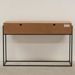 Туалетный столик консоль G+K с 2 ящиками из массива дикого дуба в стиле лофт