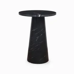 Кофейный стол Jed Ø45х60 см, черный индийский мрамор