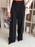 Брюки палаццо с защипами