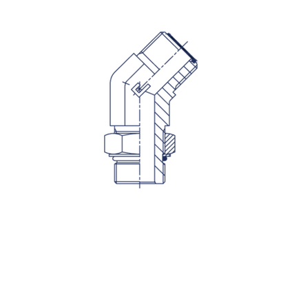 Штуцер FMH45 D12 ORFS 13/16 - UNF 3/4 (удлиненный)