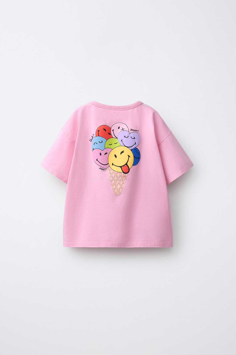 ZARA ФУТБОЛКА С ПРИНТОМ SMILEYWORLD ®, РОЗОВЫЙ