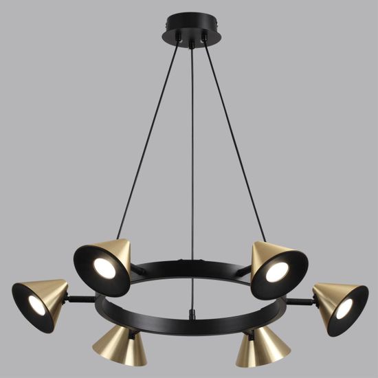 8233/6 COMFI LN26 255 черный/золото, металл Подвесной светильник GU10 LED 6*7W 220V LAMINA