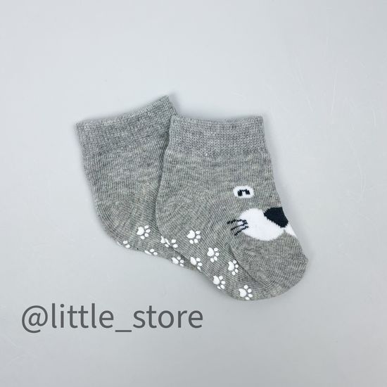 Носочки хлопковые "Усатая мордочка" со стоперами