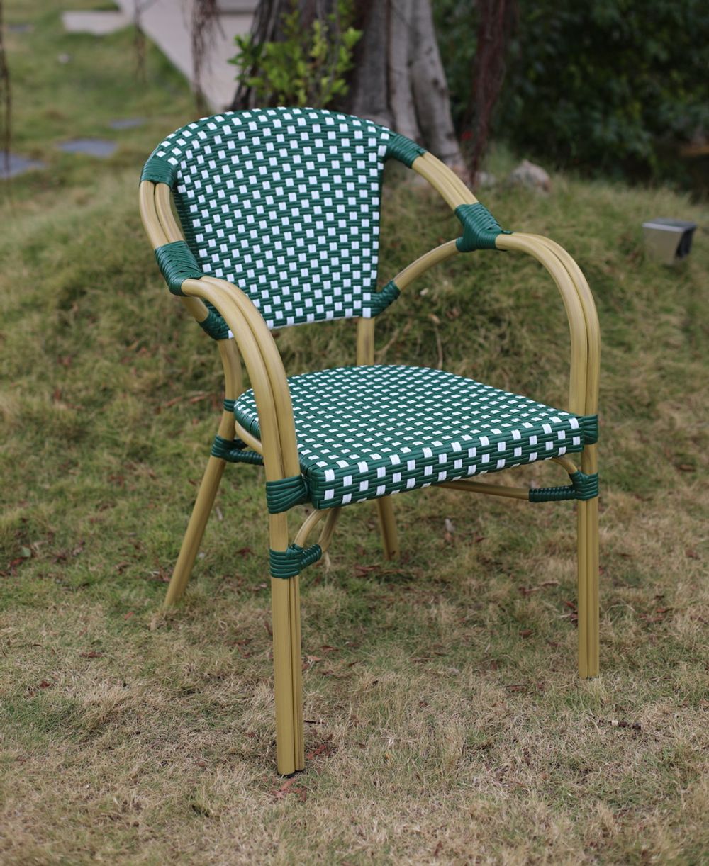 "Кабри" плетеный стул из искусственного ротанга, цвет зеленый