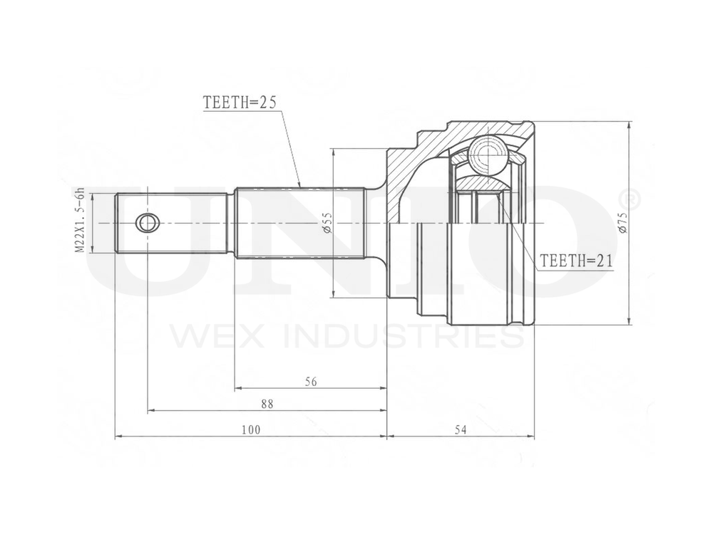 ШРУС внешний UNIO CVJ-20116