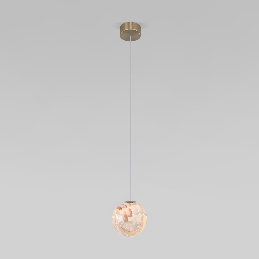 Подвесной светильник со стеклянным плафоном ручной работы 1_101