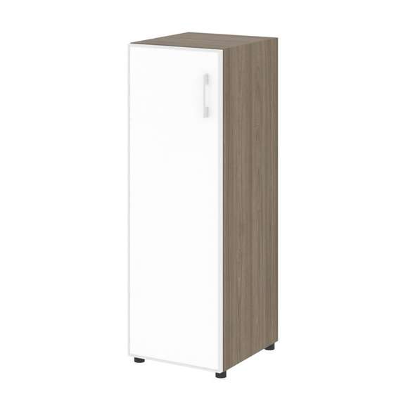 Yalta Шкаф узкий LT.SU-2.4 R (L) white Вяз Благородный/Стекло White 400*450*1195