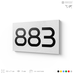 Номер на дверь 883, табличка на дверь для офиса, квартиры, кабинета, аудитории, склада, белая 120х70 мм, Айдентика Технолоджи