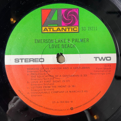 Винтажная виниловая пластинка LP Emerson, Lake and Palmer Love Beach (USA 1978) Canario