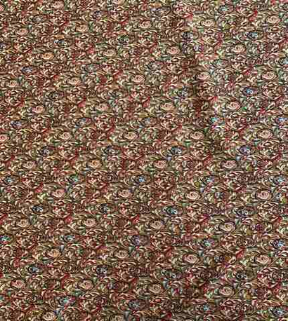 Марлевка жатка принт, вискоза бордо/коричн