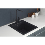 Мойка ML-GMS18 СТАНДАРТ прямоугольная, черный (308), 410*470*190мм