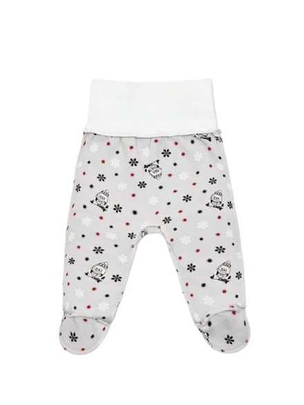 Утепленные ползунки с мягким согревающим начёсом Совы gray (56,62)