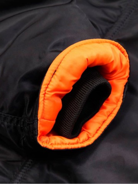 Куртка Аляска Alpha Slim Fit N-3B (черная - black/orange)