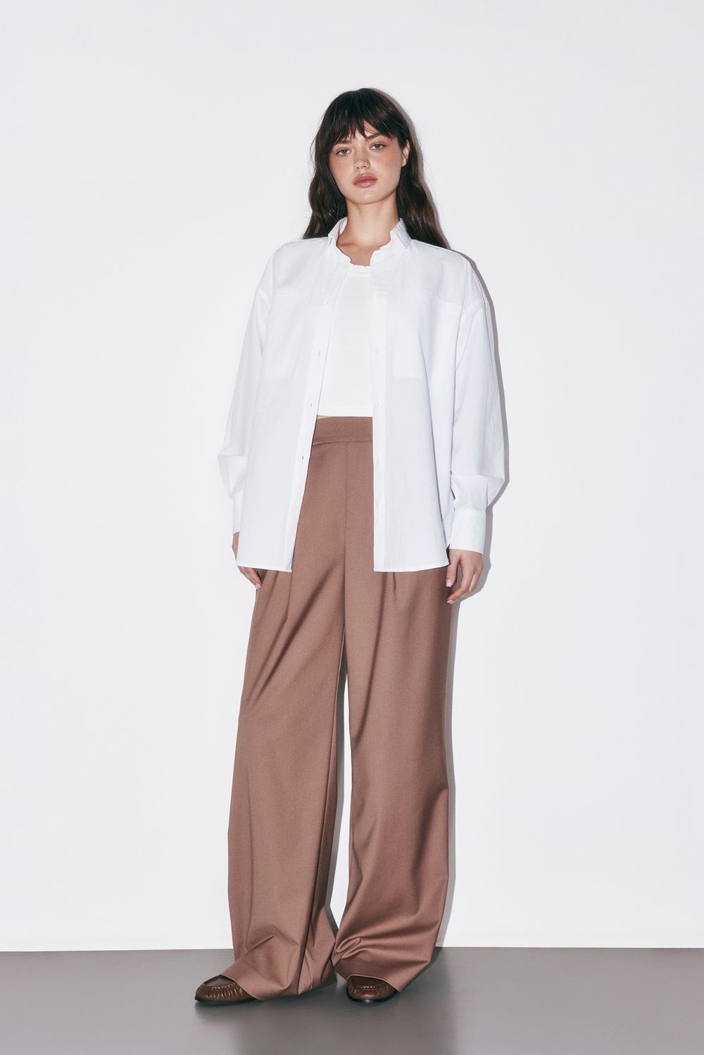 Рубашка из жатого хлопка "Белая" женская