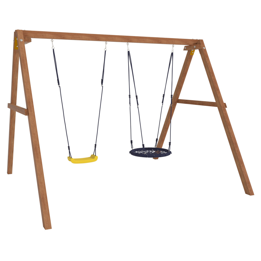 Деревянные качели с качелями гнездо 60 см