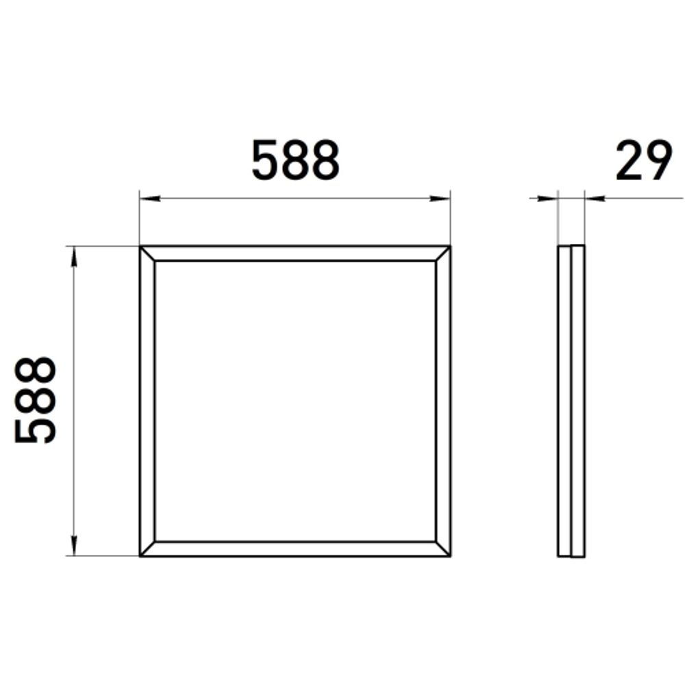Светильник светодиодный ЭРА SPO-14-38-4K-BL 38Вт 4000К 3600Лм IP40 588x588 матовый черный грильято