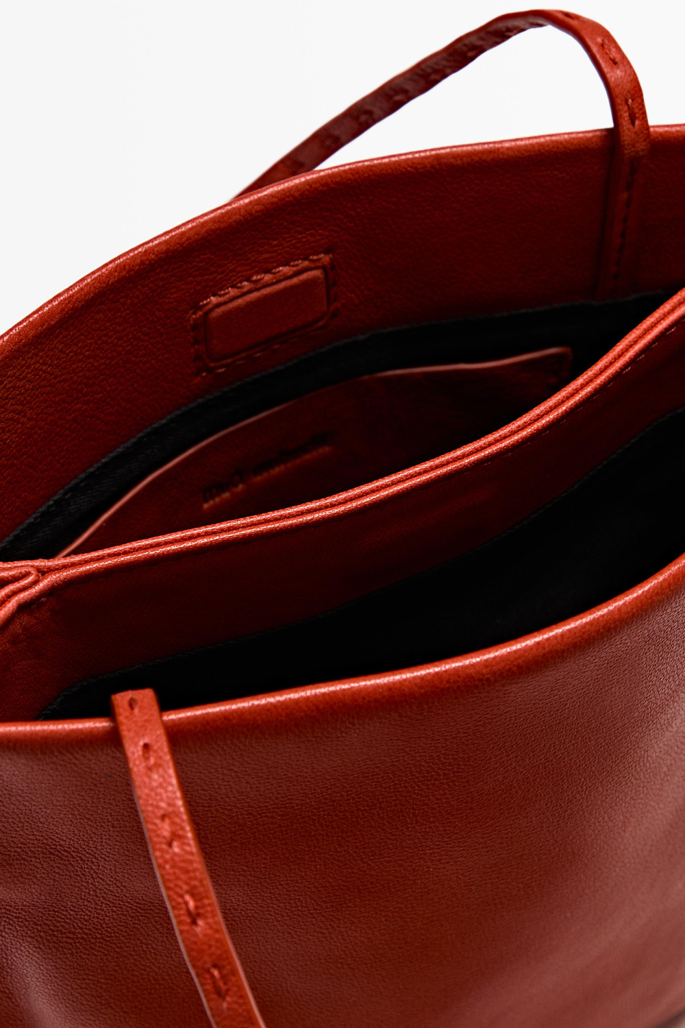 Massimo Dutti Сумка с двумя отделениями из кожи наппа, красный