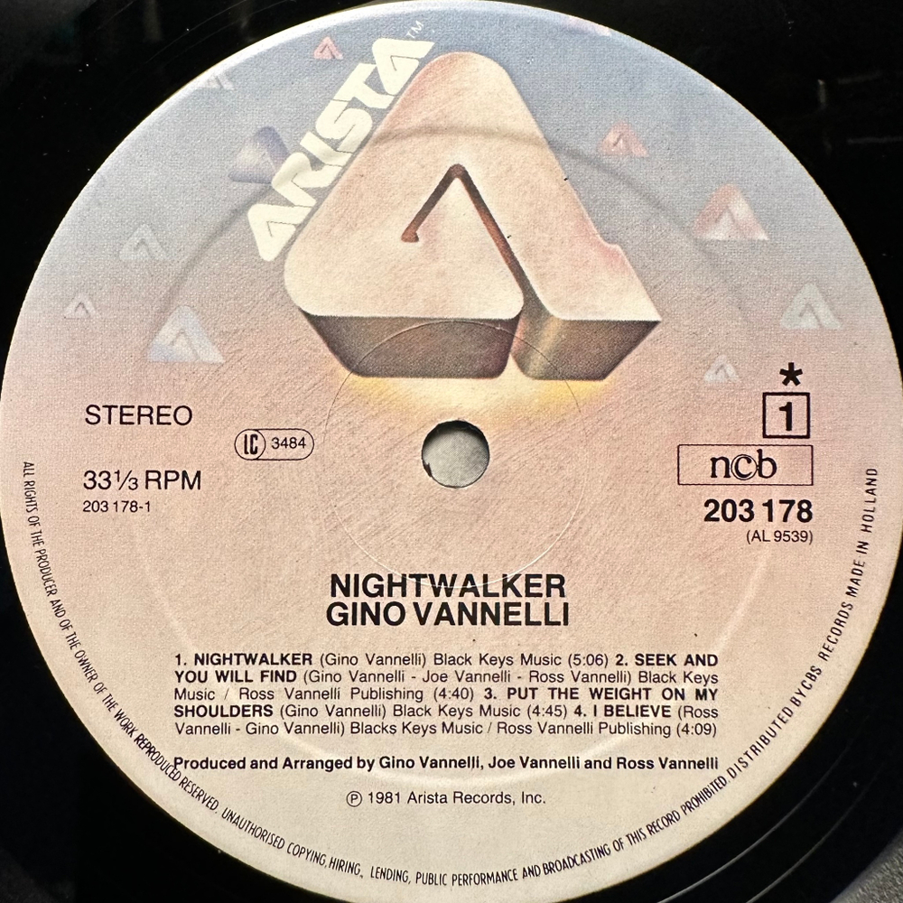 Gino Vannelli - Nightwalker (Скандинавия 1981г.)