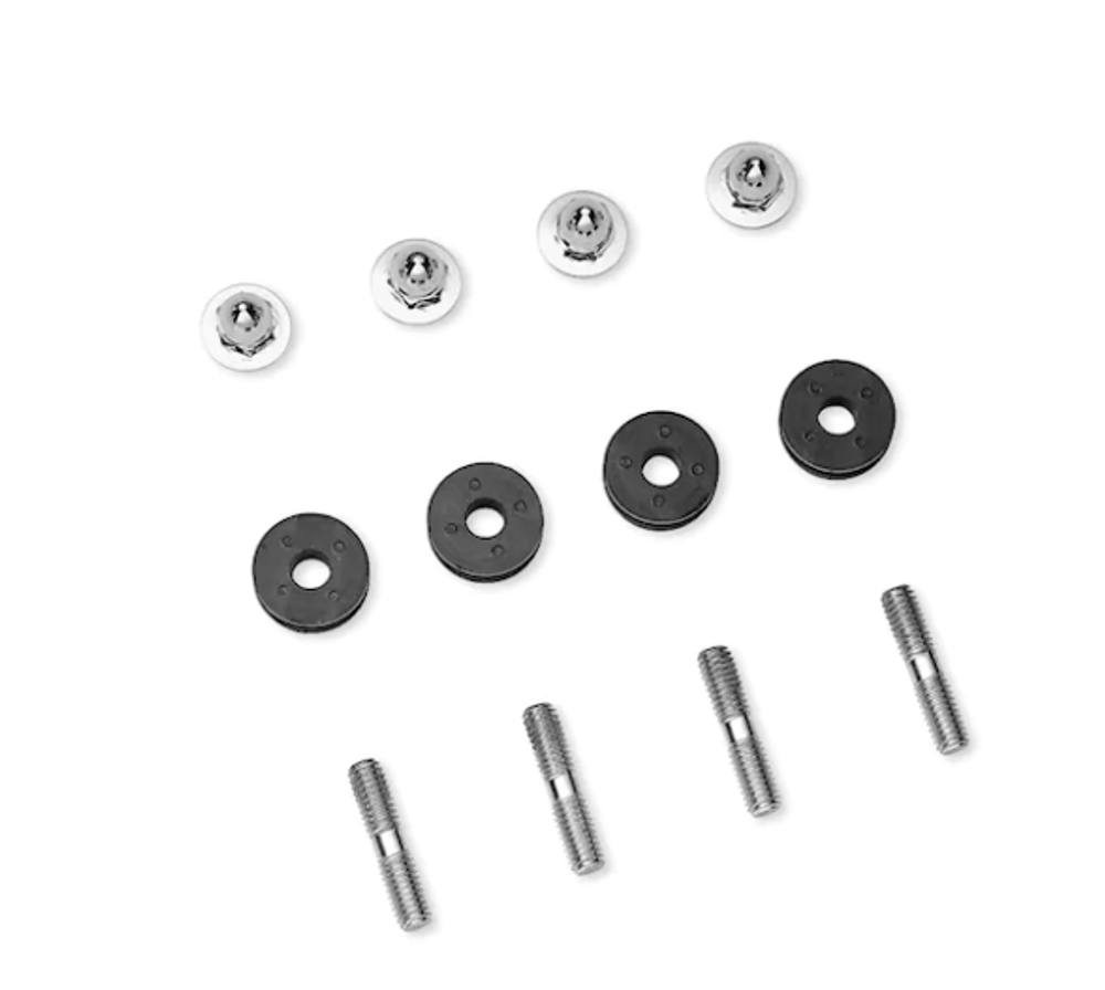 58221-04 КОМПЛЕКТ ИЗ 4 РЕЗЬБОВЫХ ШПИЛЕК 8 ММ, 4 ГАЕК 8 ММ (ВСЕ - КОРРОЗИОННОСТОЙКАЯ СТАЛЬ), 4 ПЛАСТИКОВЫХ ВТУЛОК