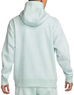Куртка теннисная Nike Sportswear Club Hoodie PO BB - barley green/barley green/white