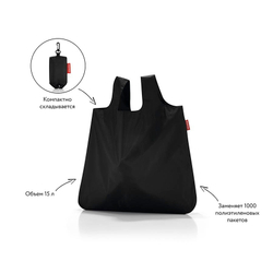 Сумка складная mini maxi shopper black