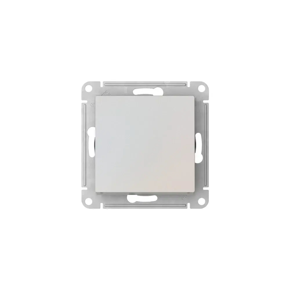 ATLASDESIGN 1-клавишный ВЫКЛЮЧАТЕЛЬ КНОПОЧНЫЙ, сх.1, 10А, мех., быстрозажим. клем., ЖЕМЧУГ