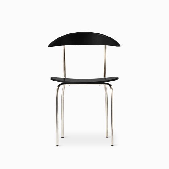 Обеденный стул Dina Plane металлический каркас, спинка и сиденье дерево