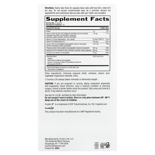 Country Life, Bone Solid®, 240 капсул