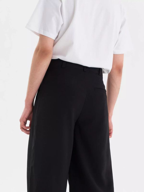 Брюки Широкие из вискозы Черные - фото 8