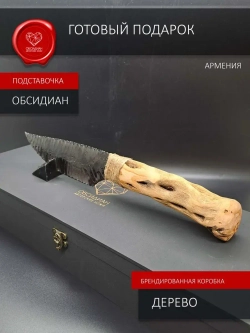 Нож из обсидиана с рукоятью из мексиканского кактуса 32 см