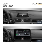 Магнитола для Mazda CX-4 2016-2024 - Teyes LUX ONE 360 монитор 12.3", Android 10, CarPlay, 4G SIM-слот, 6/128 ГБ, 4 камеры в комплекте