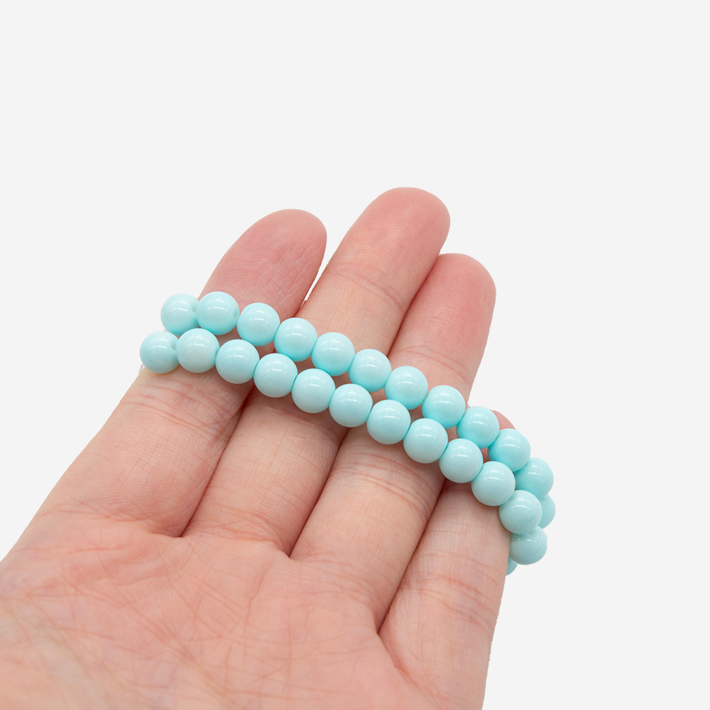 Хрустальный жемчуг, оттенок "Мятный макарун", шар 6мм