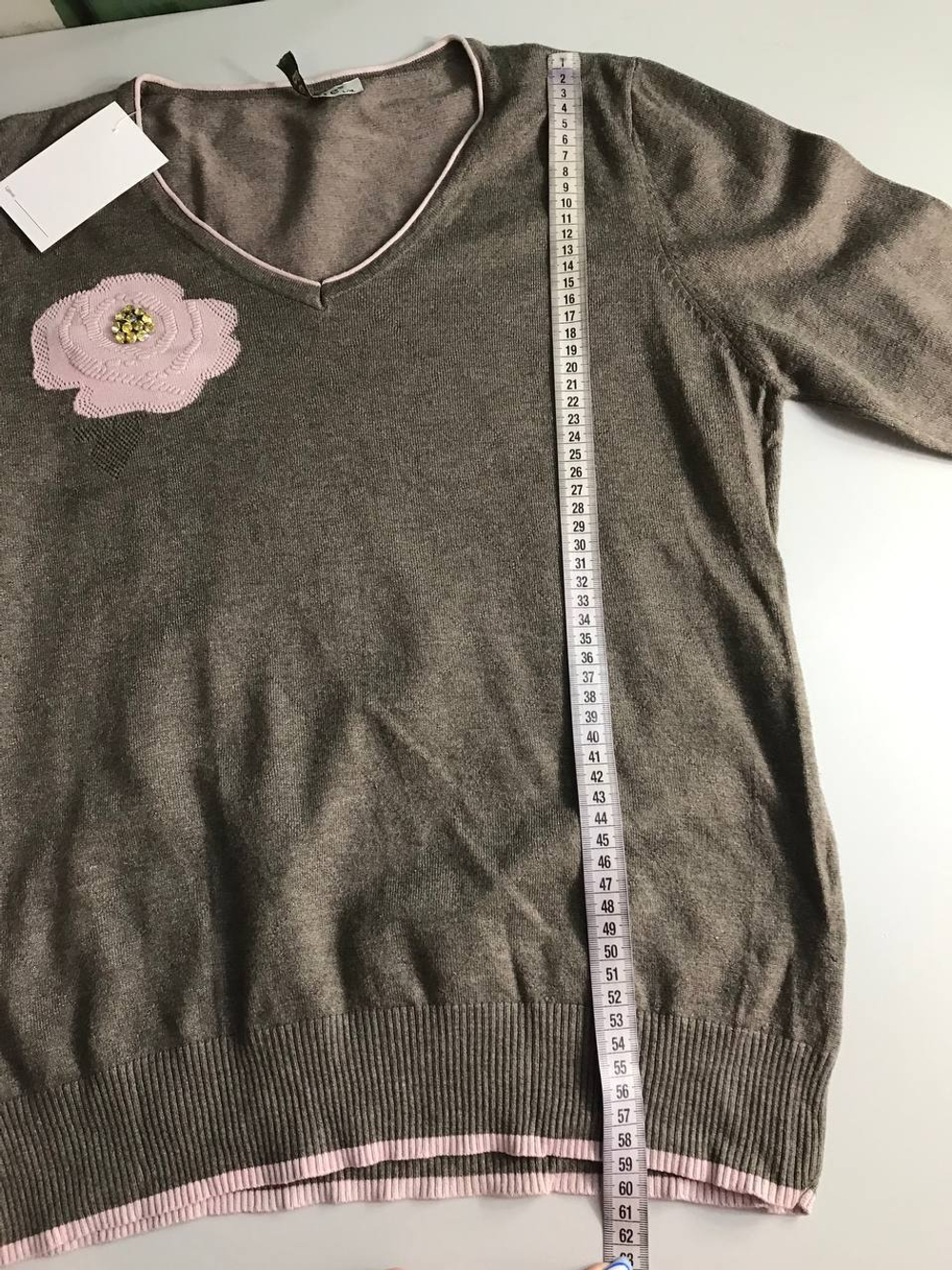 Джемпер Gertie с милым цветочком, маркировка L/XL, визуально на 48/50 размер