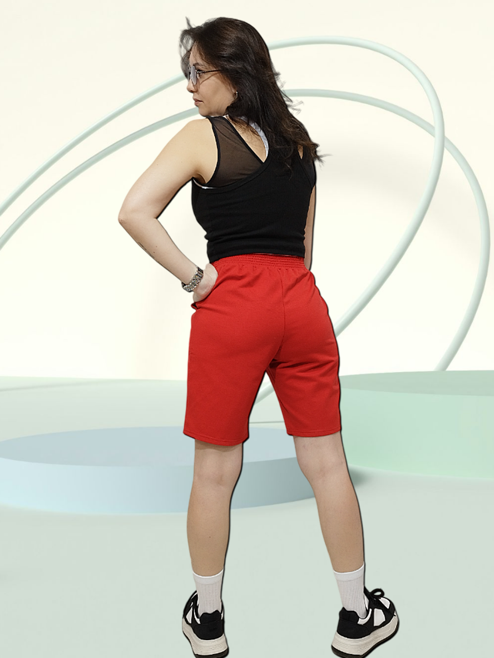 2178 Шорты женские кирпичный (56)